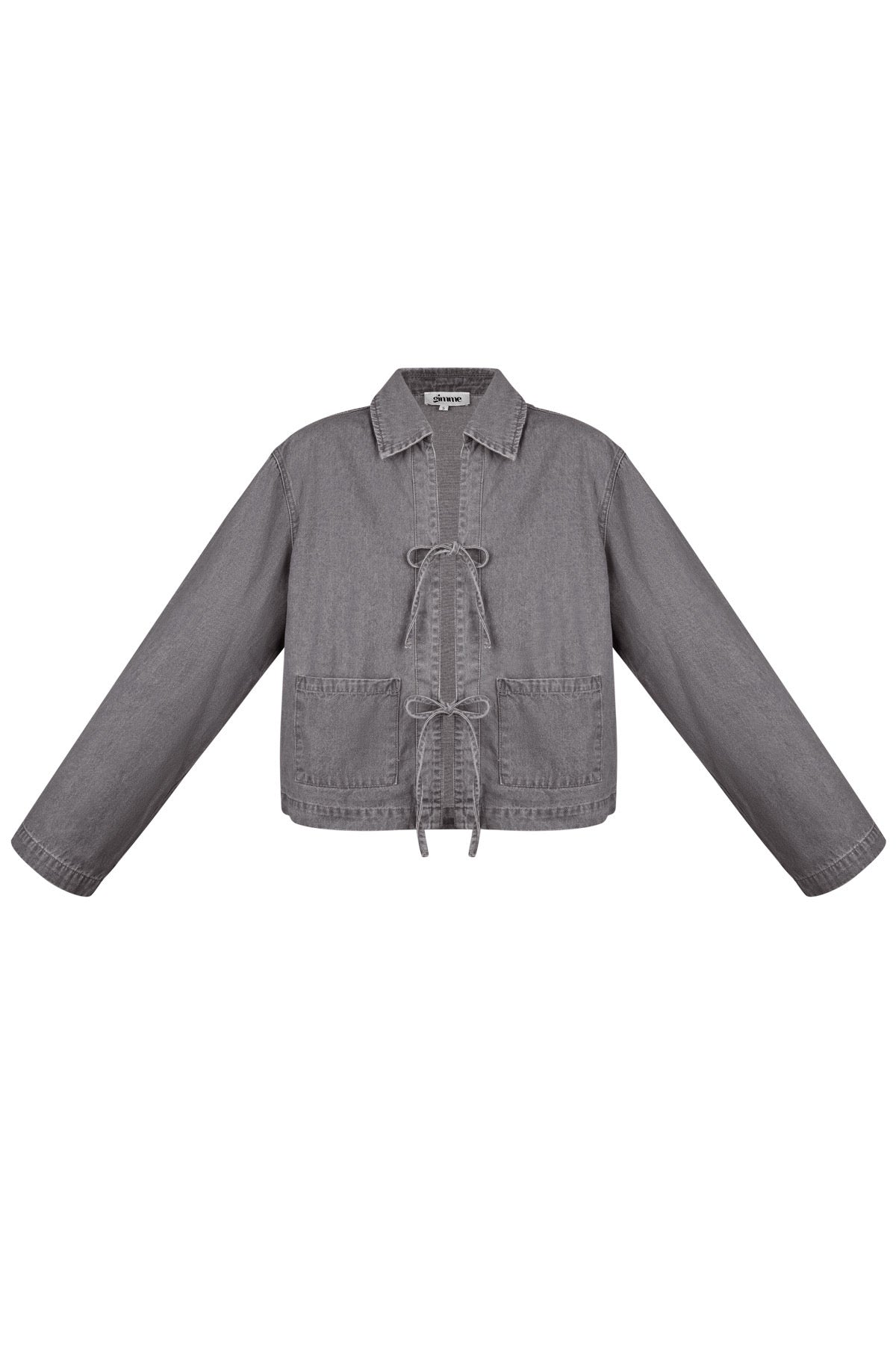 Denim blouse - grijs