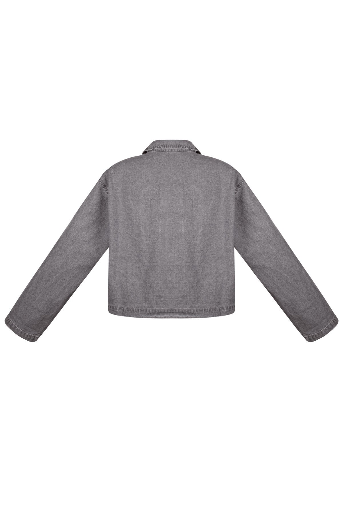 Denim blouse - grijs