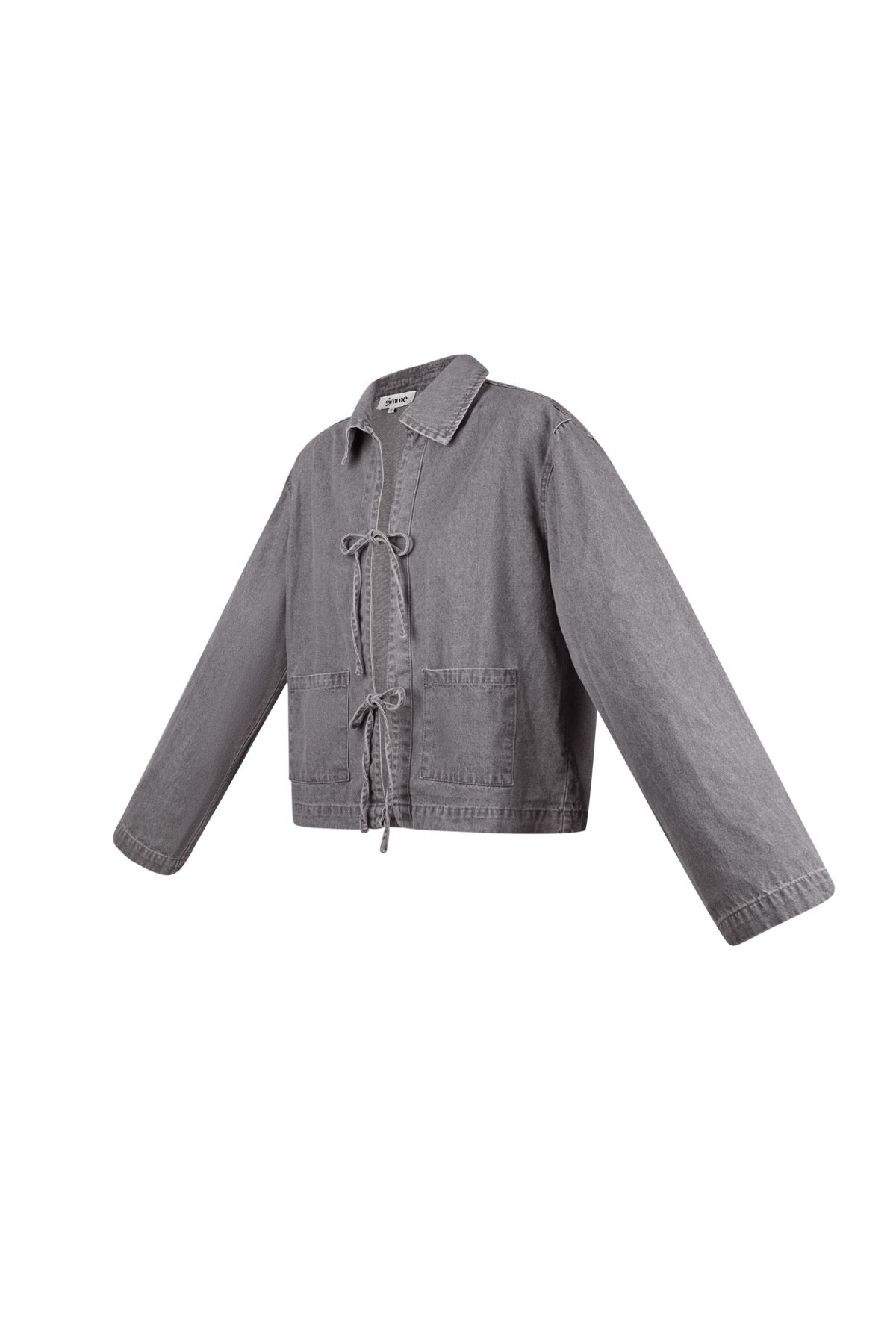 Denim blouse - grijs