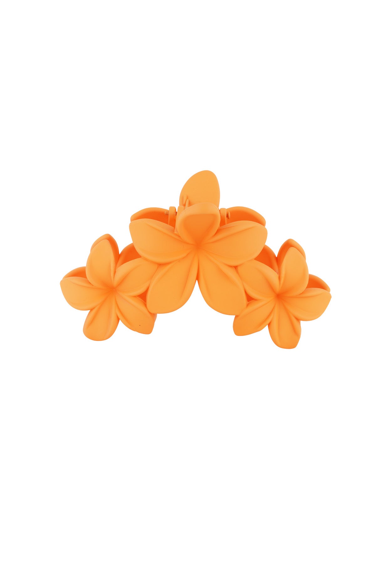 Haarclip - oranje bloemen haarclip