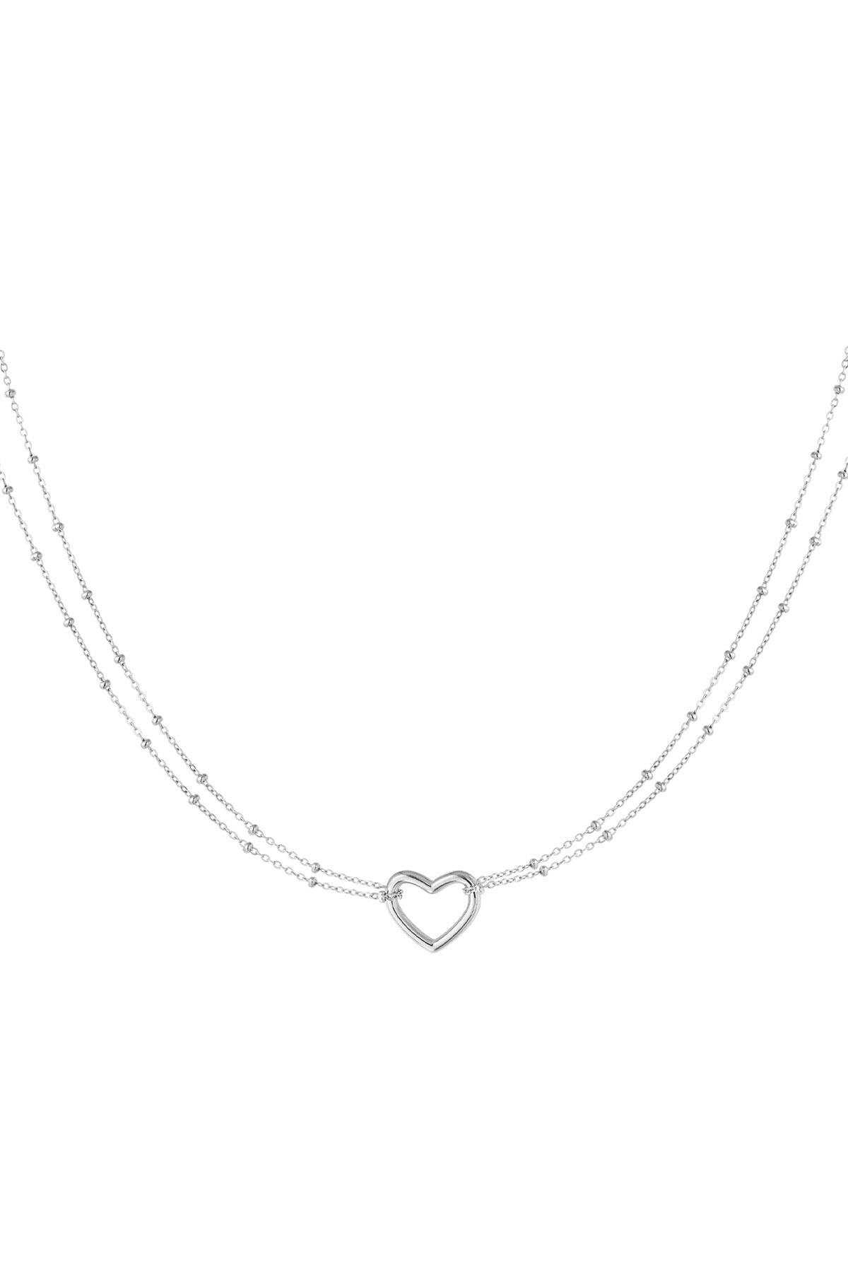 Ketting - Dubbele ketting hart