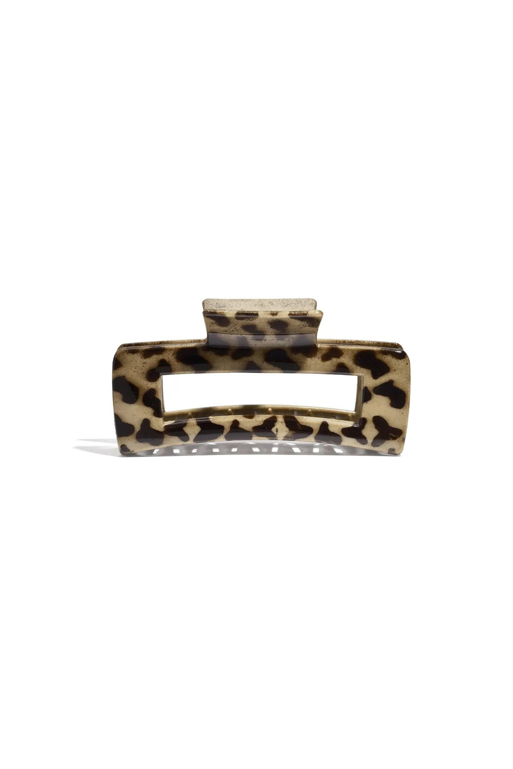 Khaki luipaard print haarclip