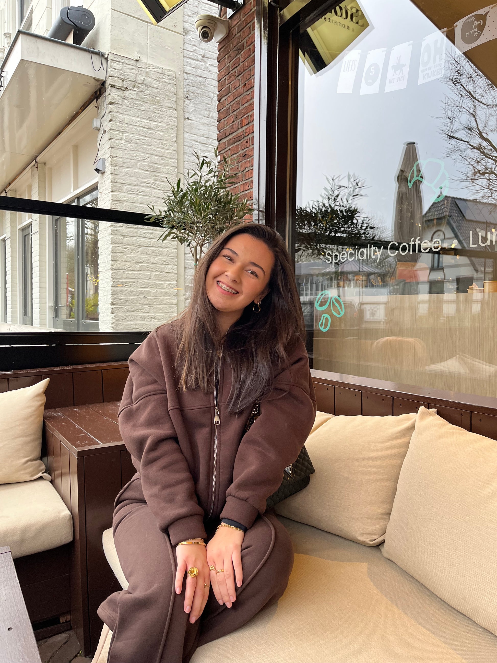 Louey joggingsset brown