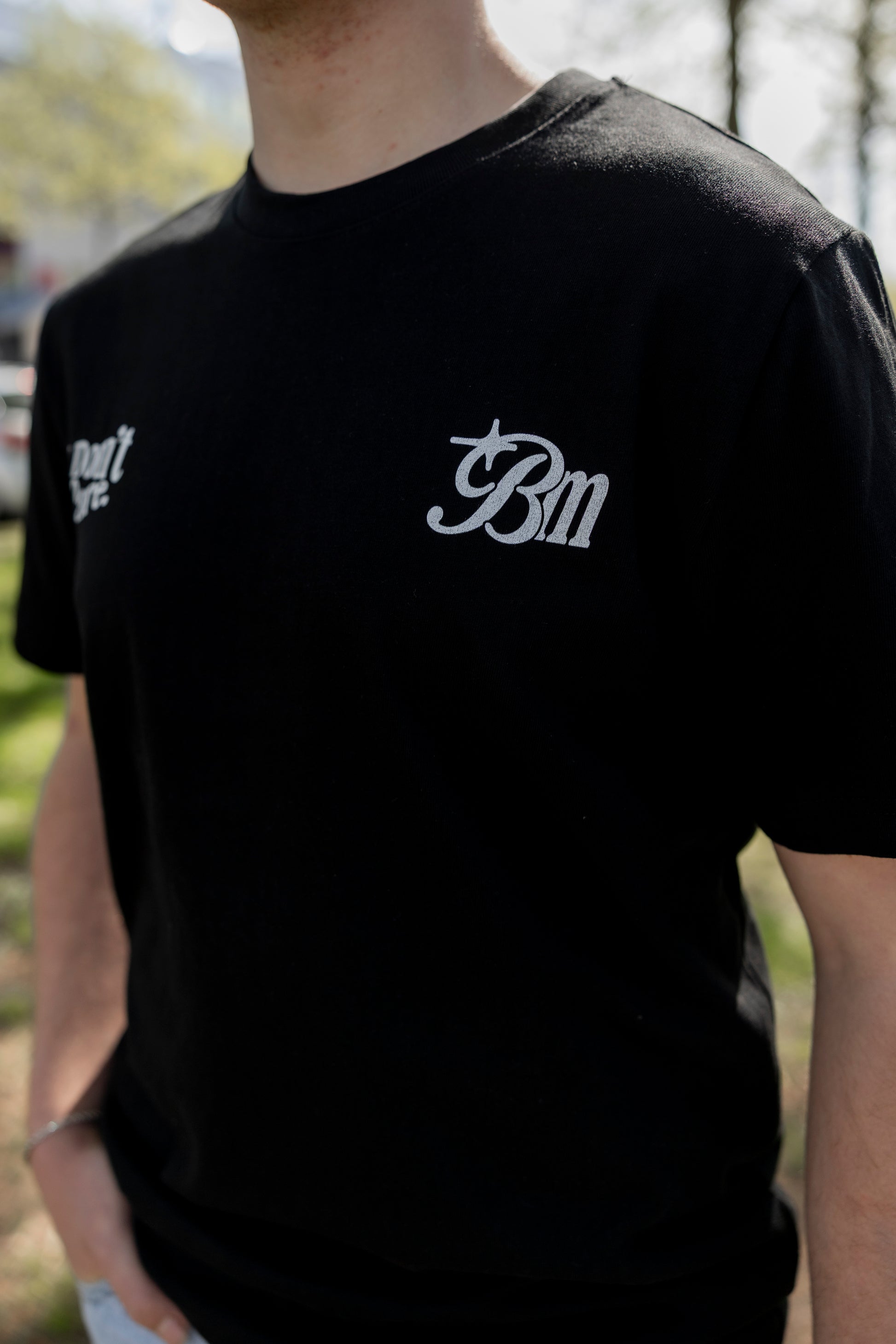Mannen shirt - I don't care zwart