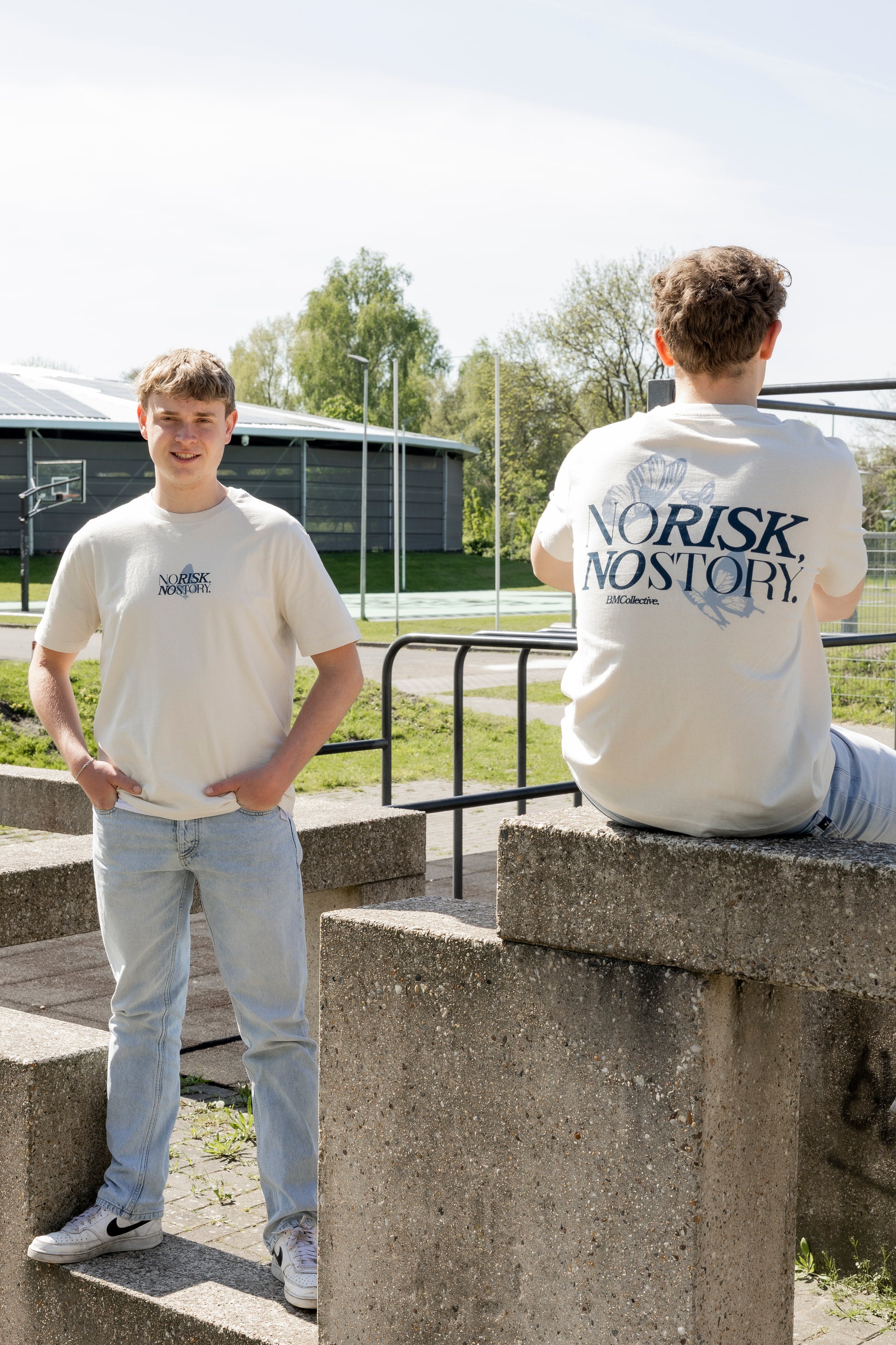 Mannen shirt - No risk, no story