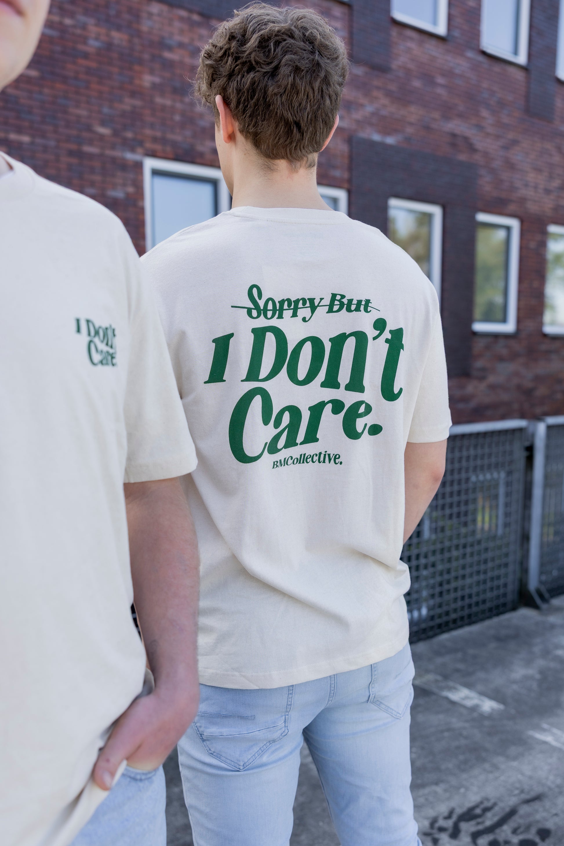 Mannen shirt - I don't care groen