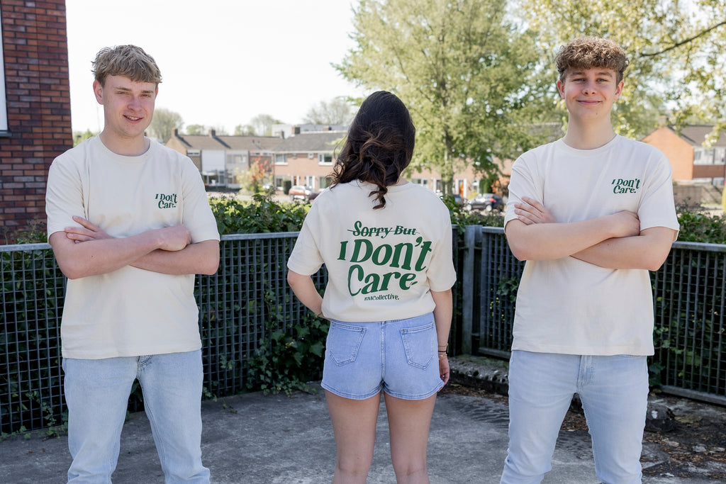 Mannen shirt - I don't care groen