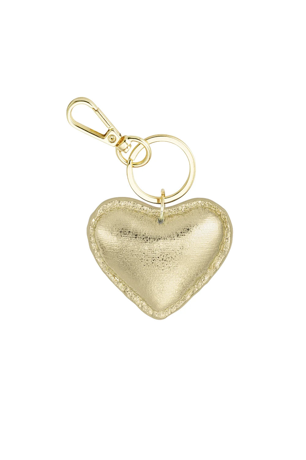 Hartjes sleutelhanger metallic
