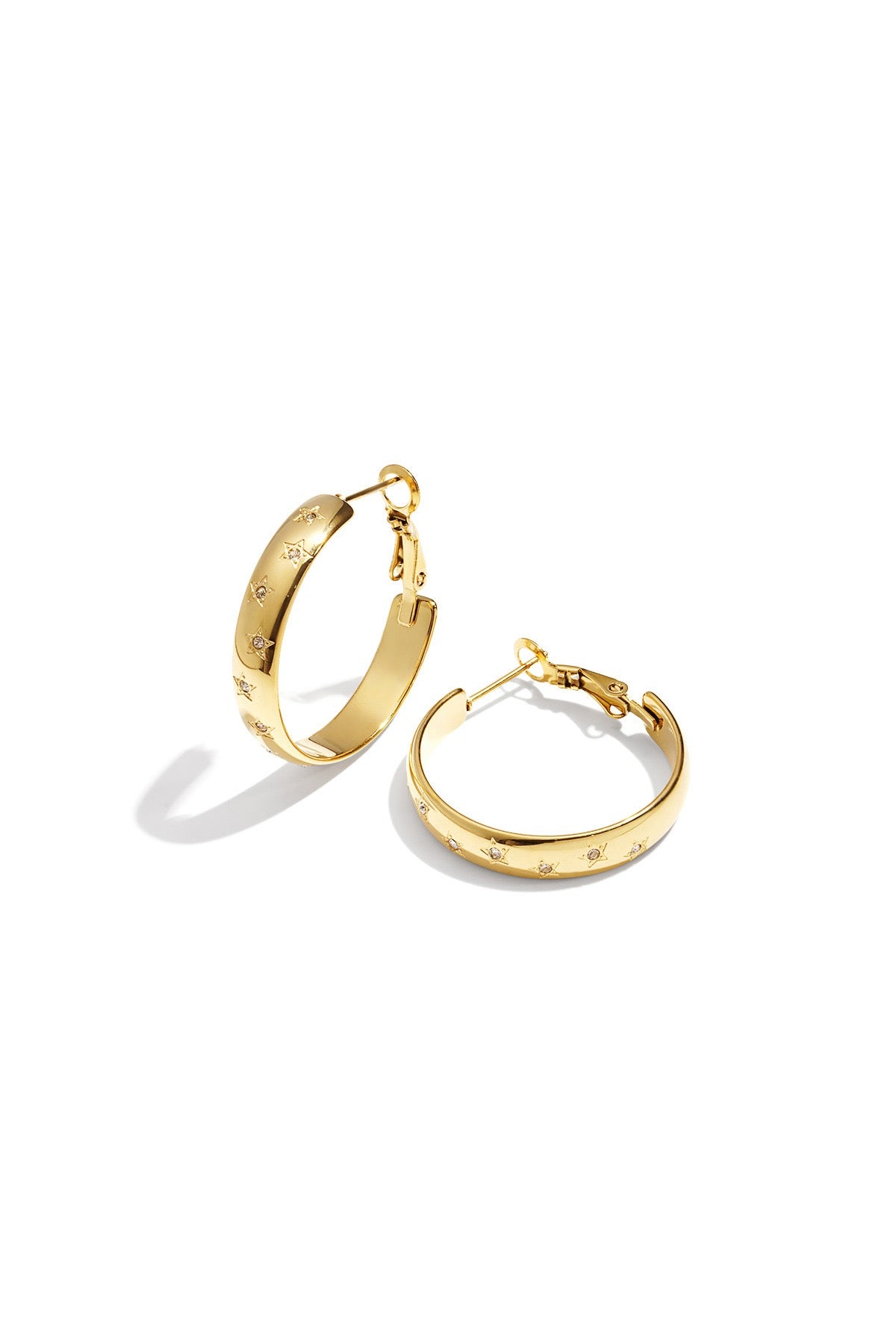 Star hoops oorbellen