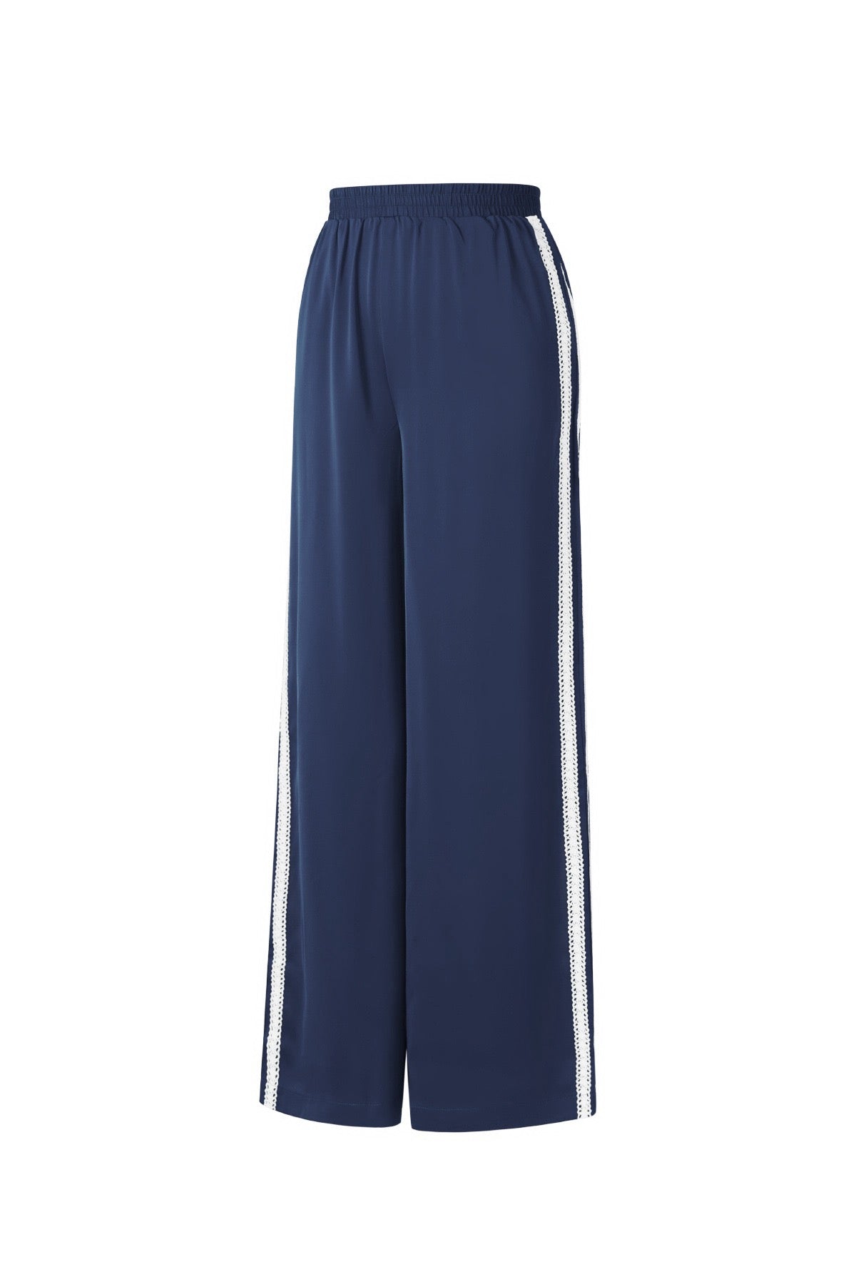 Satijnen broek met kant