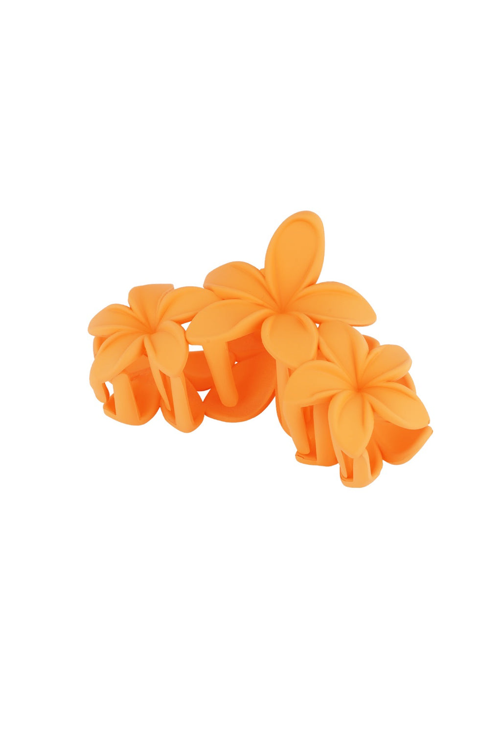 Haarclip - oranje bloemen haarclip