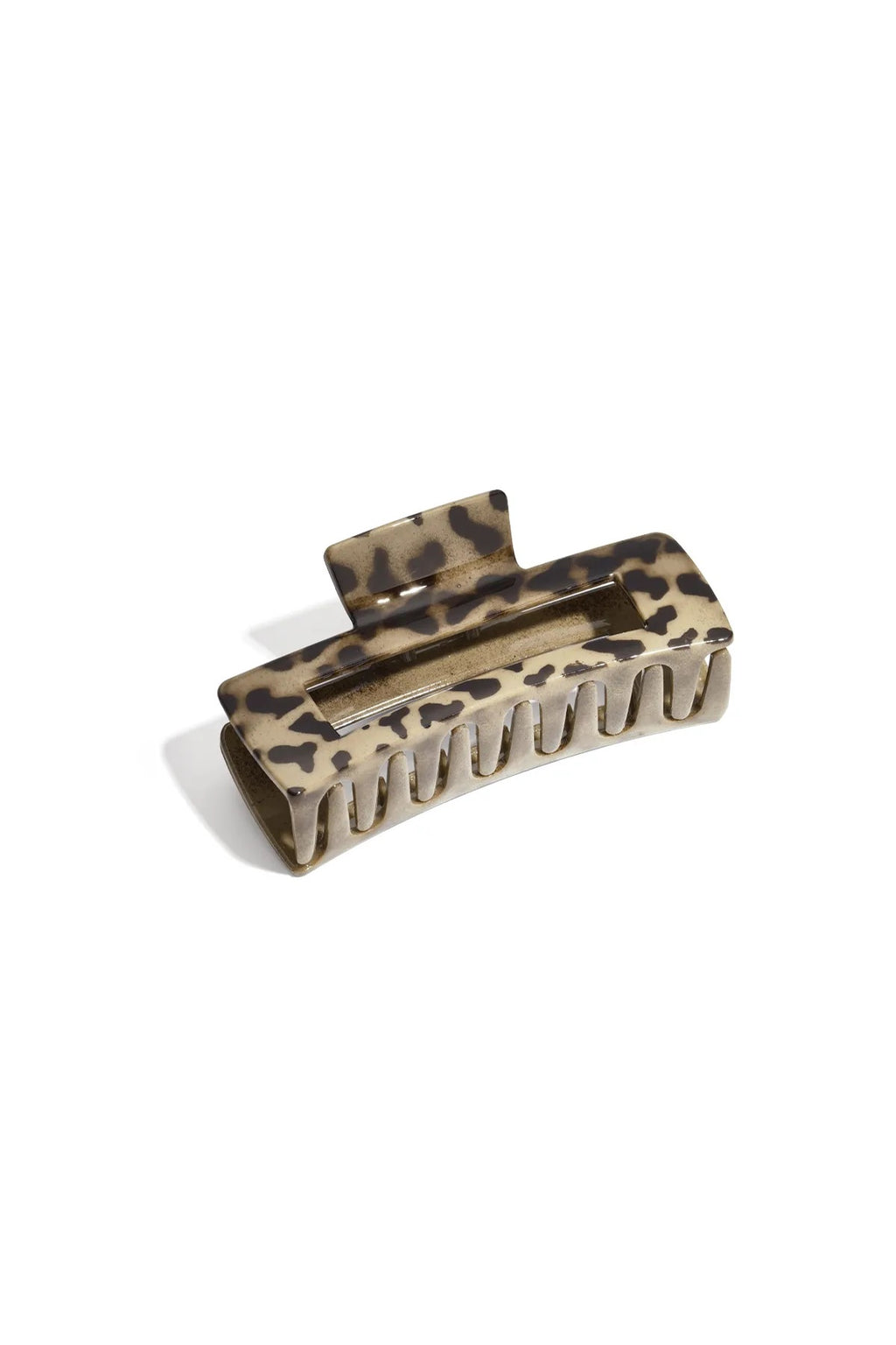 Khaki luipaard print haarclip