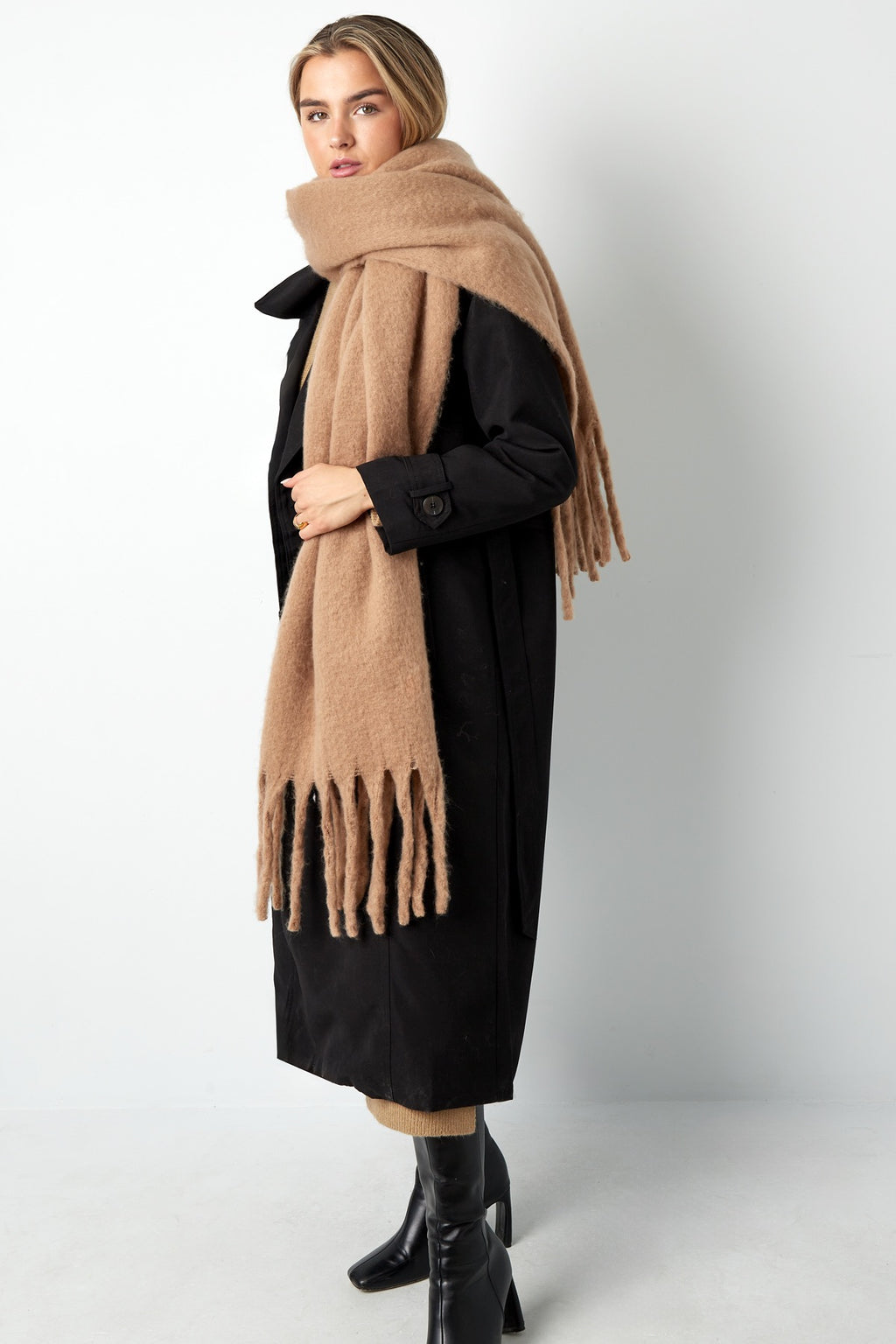 Winter sjaal bruin