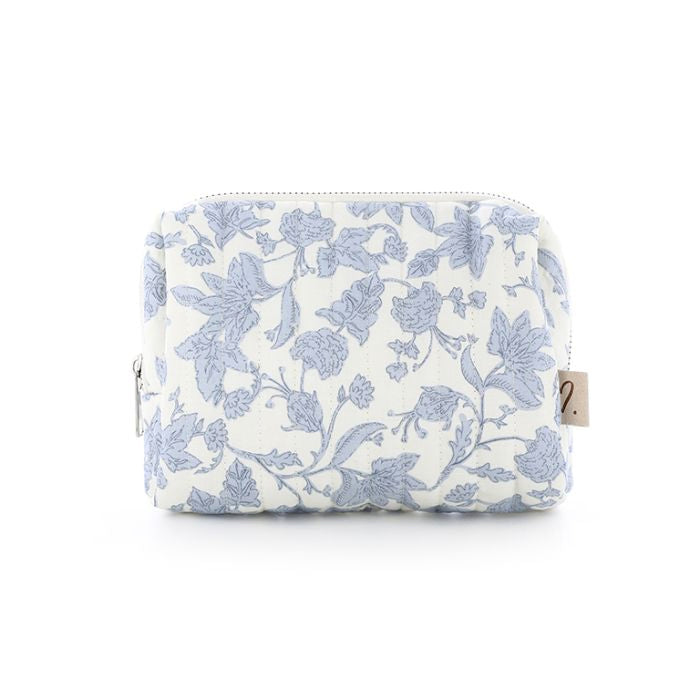 Toilettas blauwe bloemen