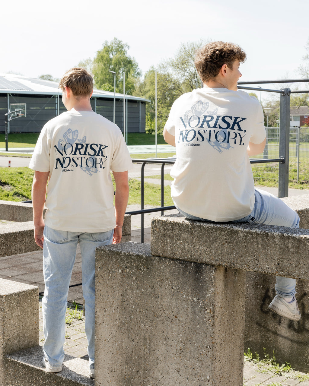 Mannen shirt - No risk, no story
