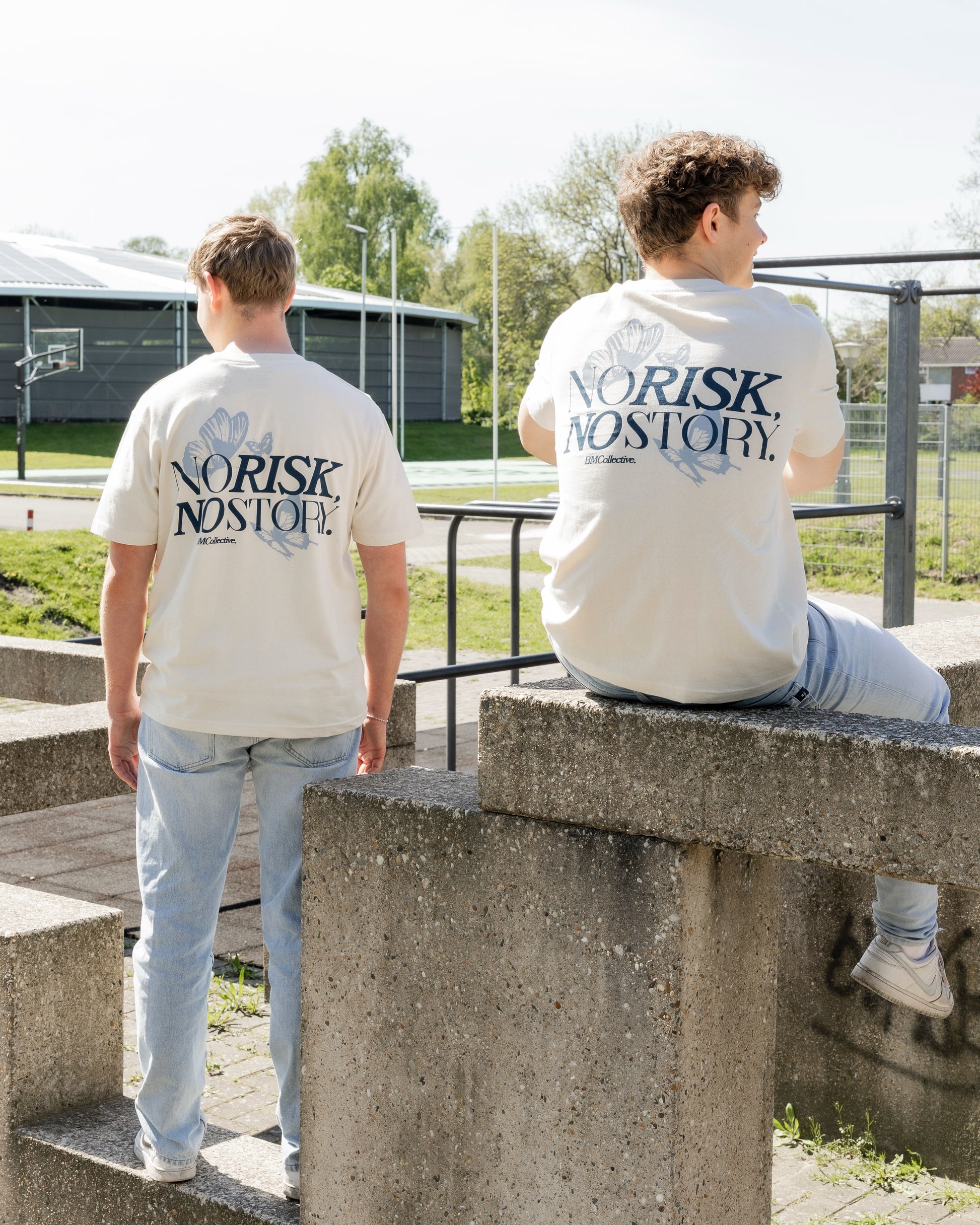 Mannen shirt - No risk, no story