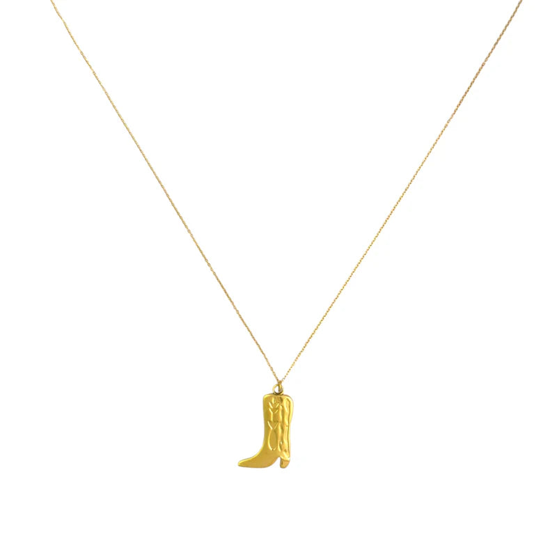 Lange cowboylaars ketting I goud