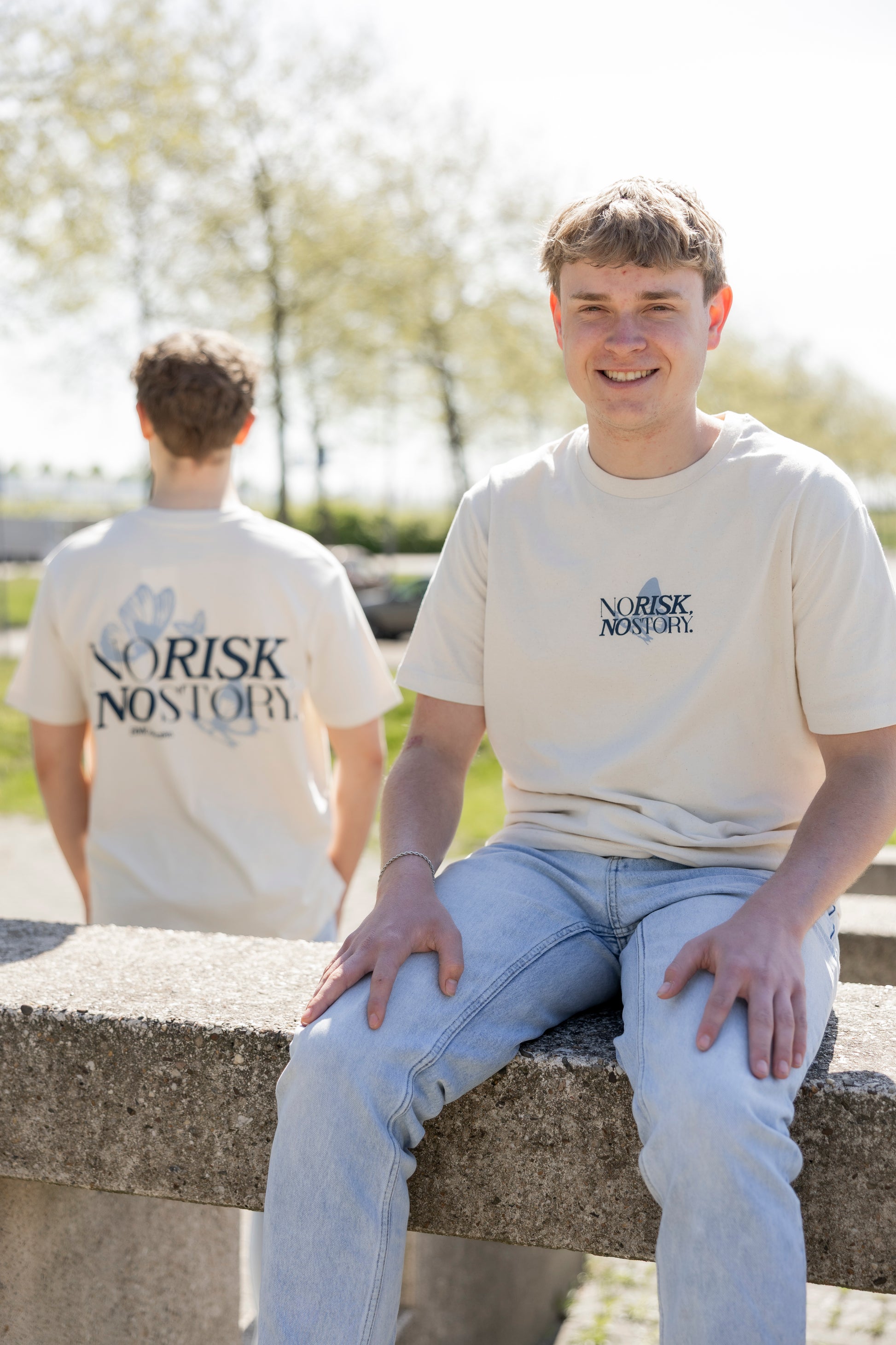 Mannen shirt - No risk, no story