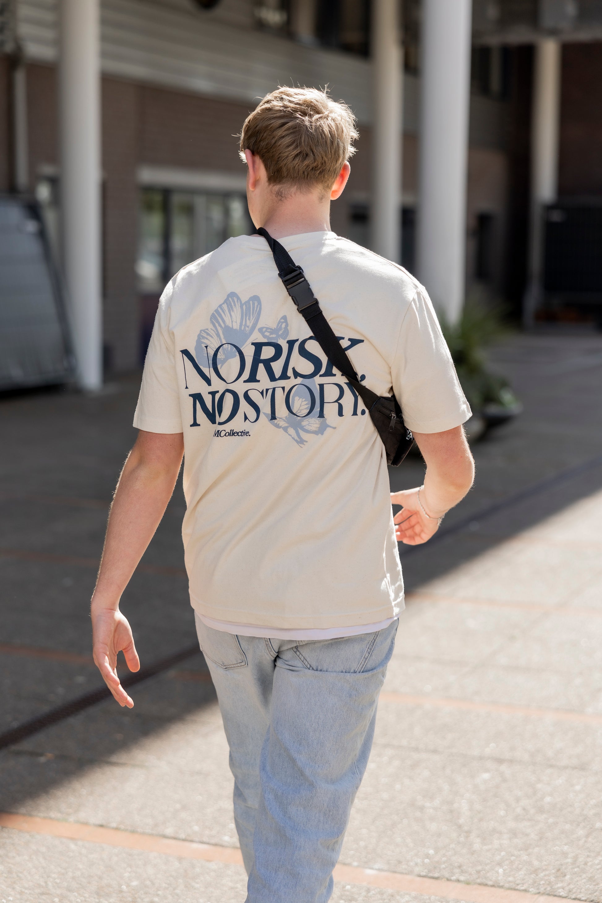 Mannen shirt - No risk, no story