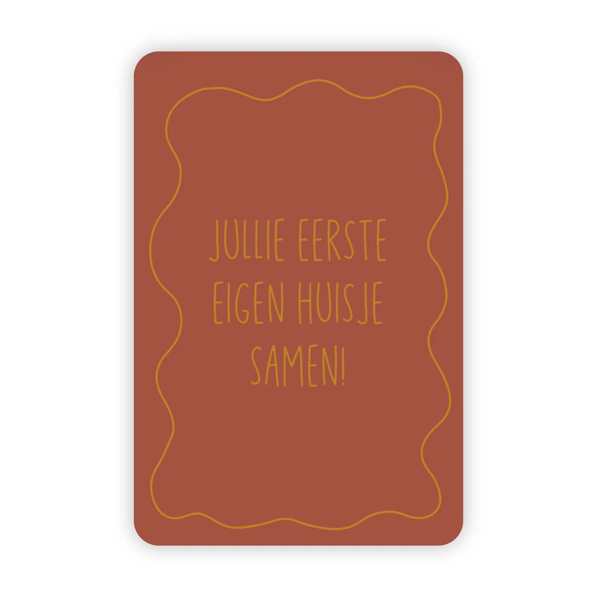 Wenskaart eigen huisje met goudfolie