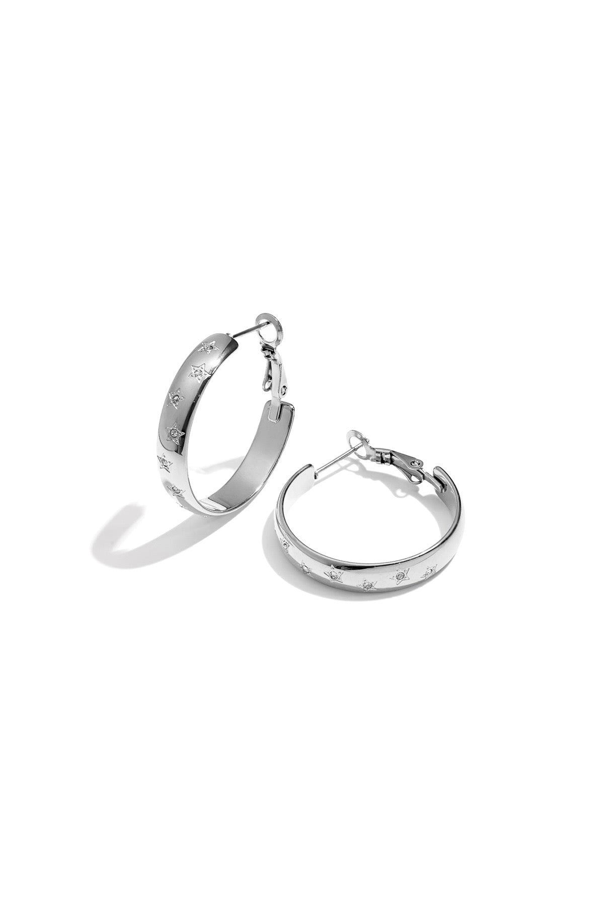 Star hoops oorbellen