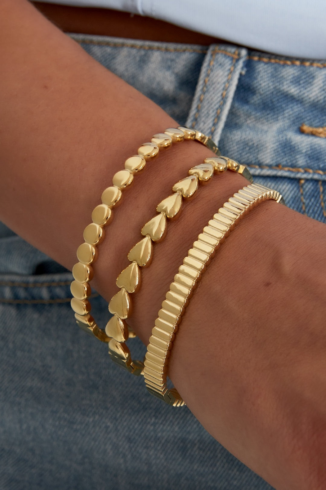 Hartjes bangle armband