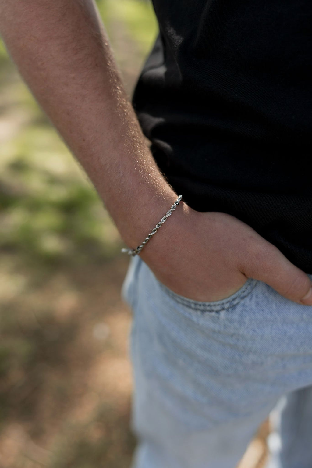 Armband - Unisex armband gedraaid, 3MM