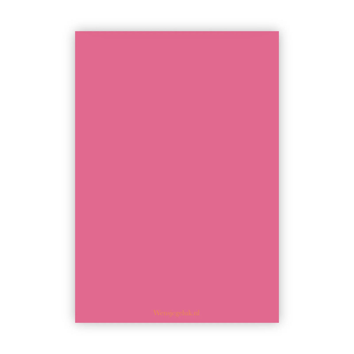 Wenskaart hiep hiep hoera roze