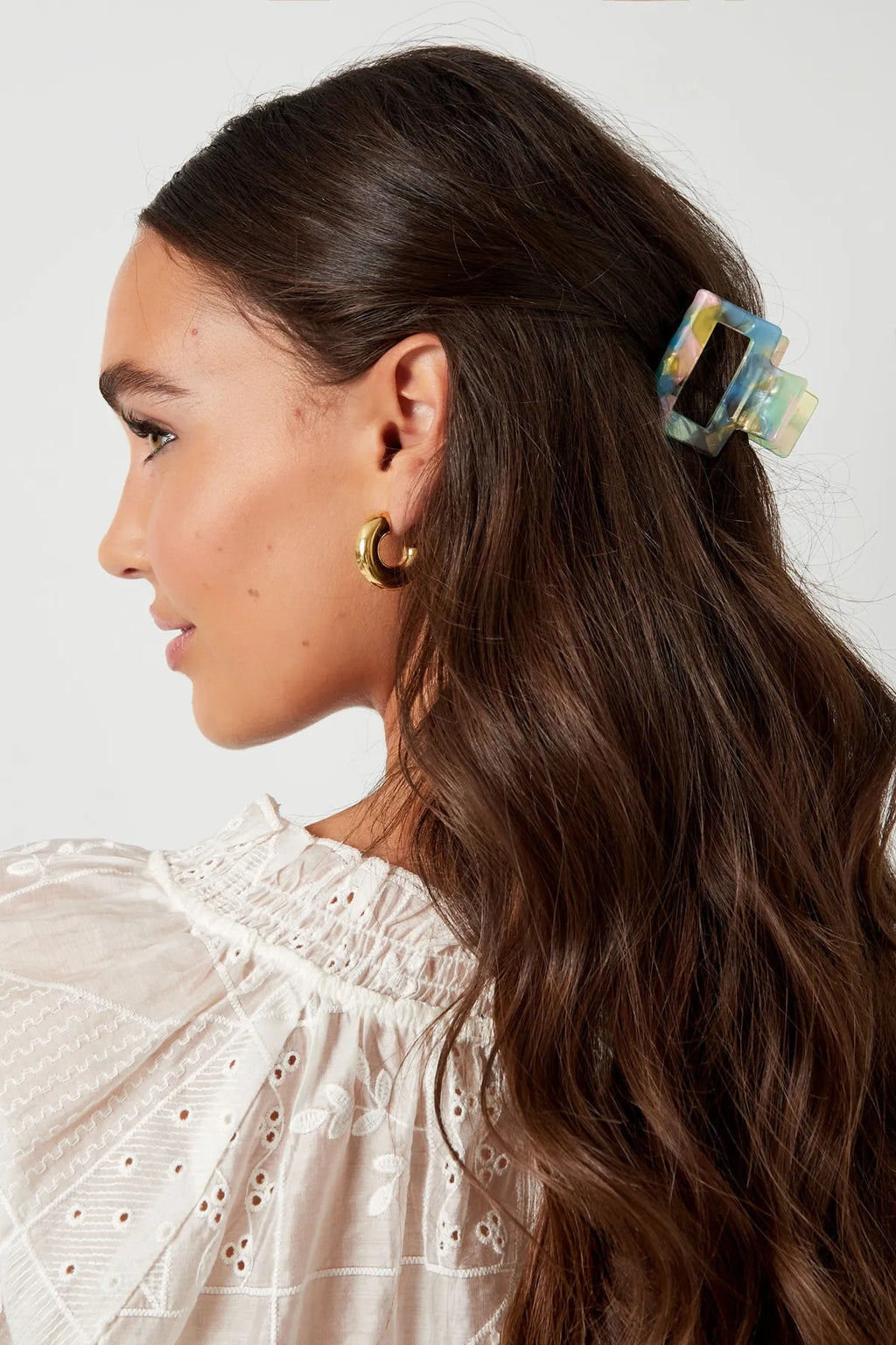 Haarclip bruin