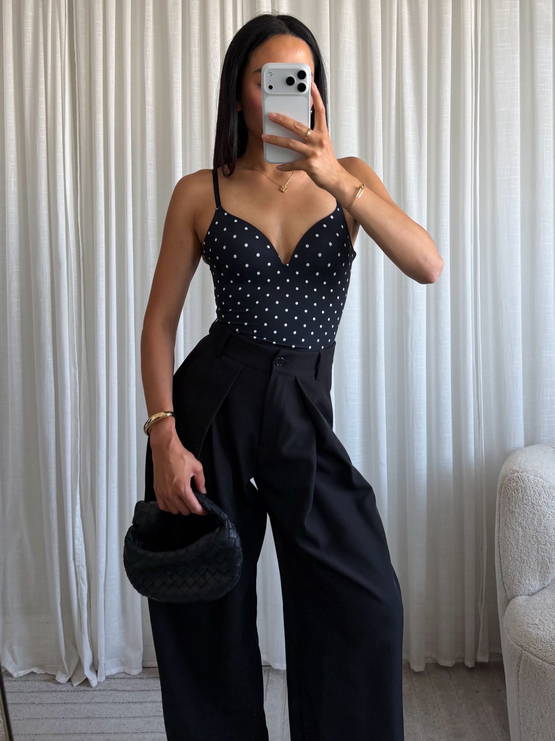 Polkadot body zwart