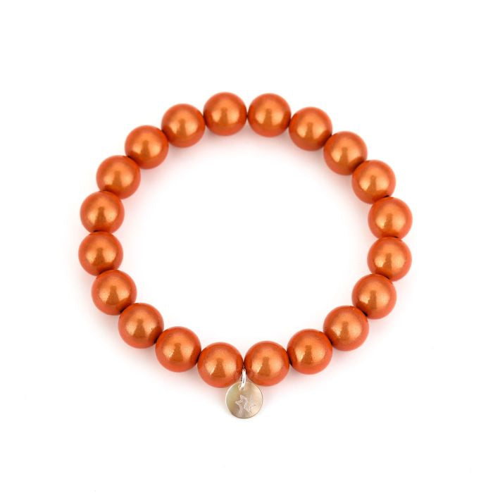 Oranje kralenarmband