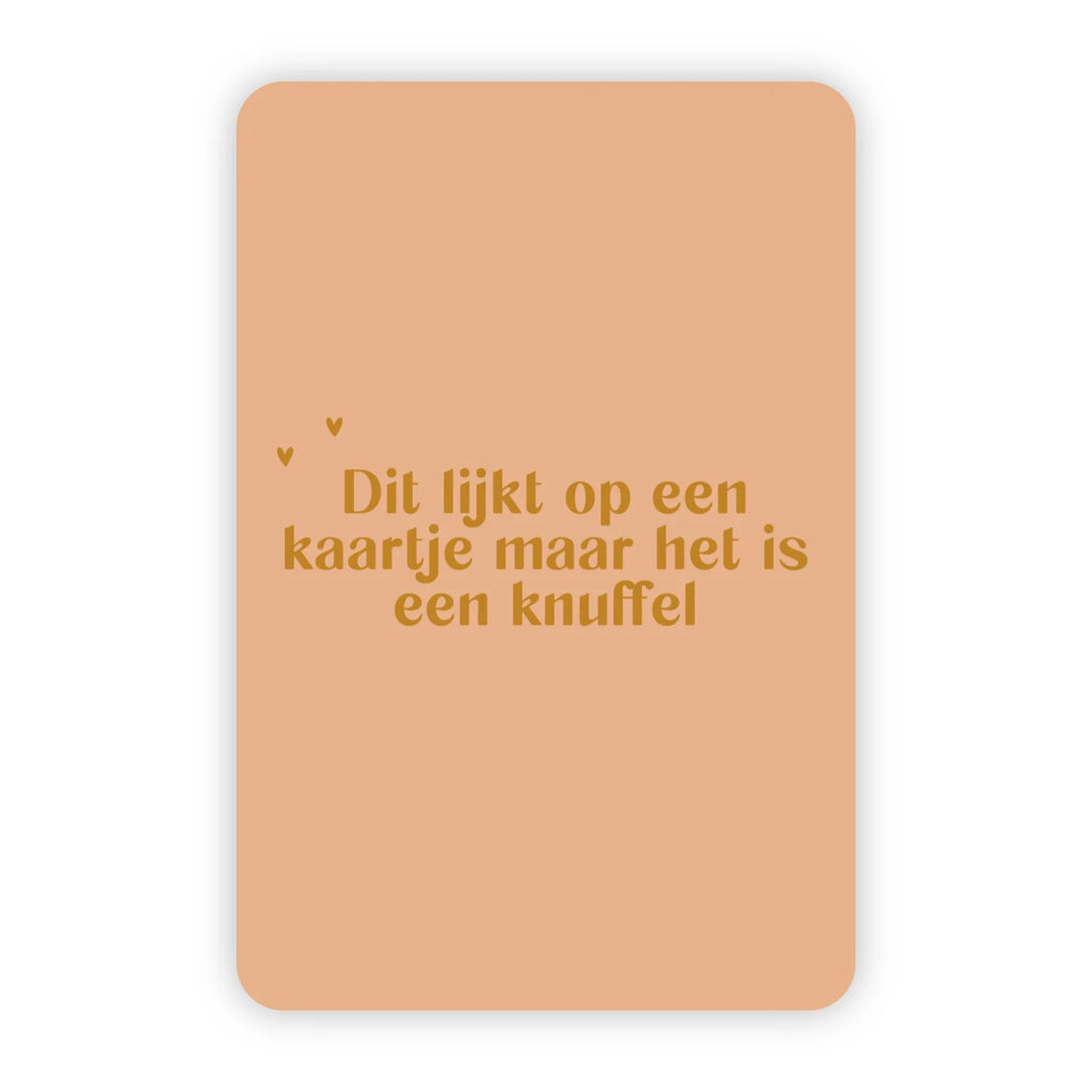 Wenskaart knuffel goudfolie