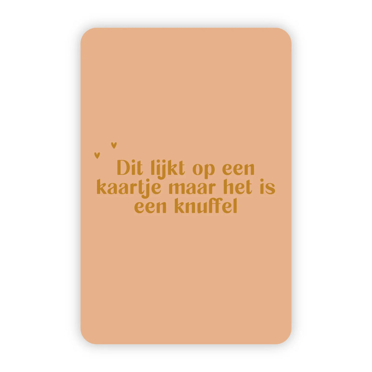 Wenskaart knuffel goudfolie