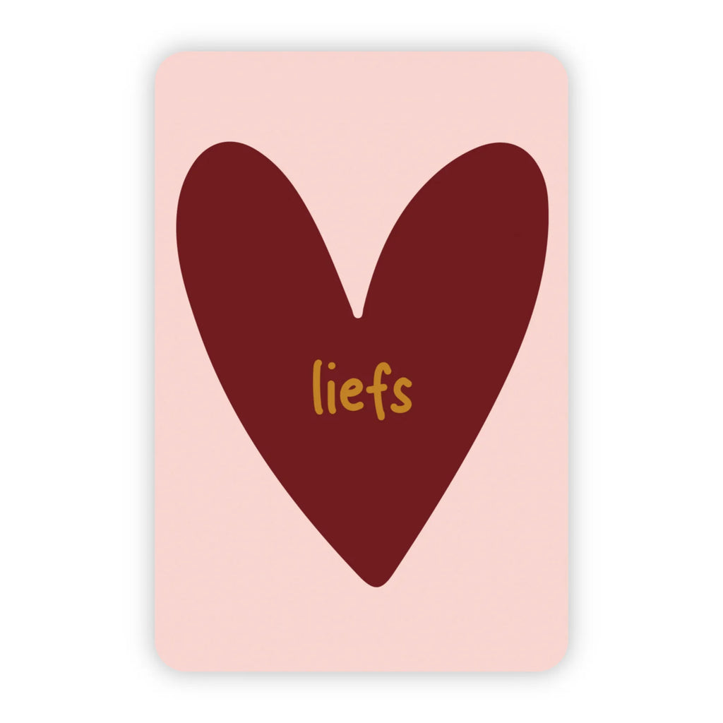 Wenskaart liefs goudfolie