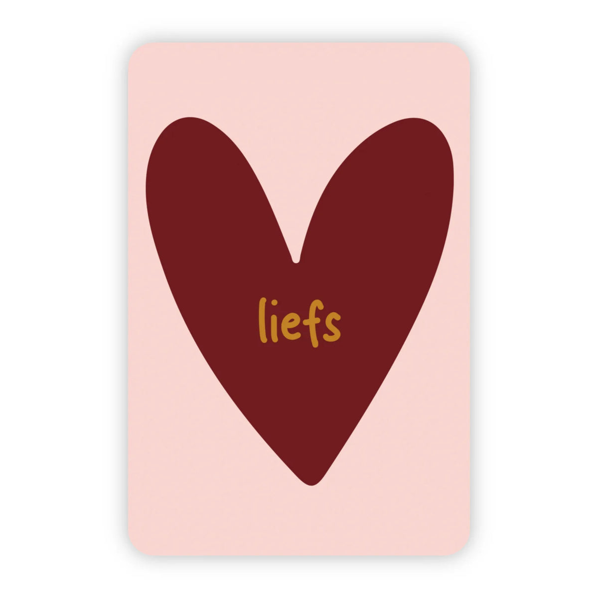 Wenskaart liefs goudfolie