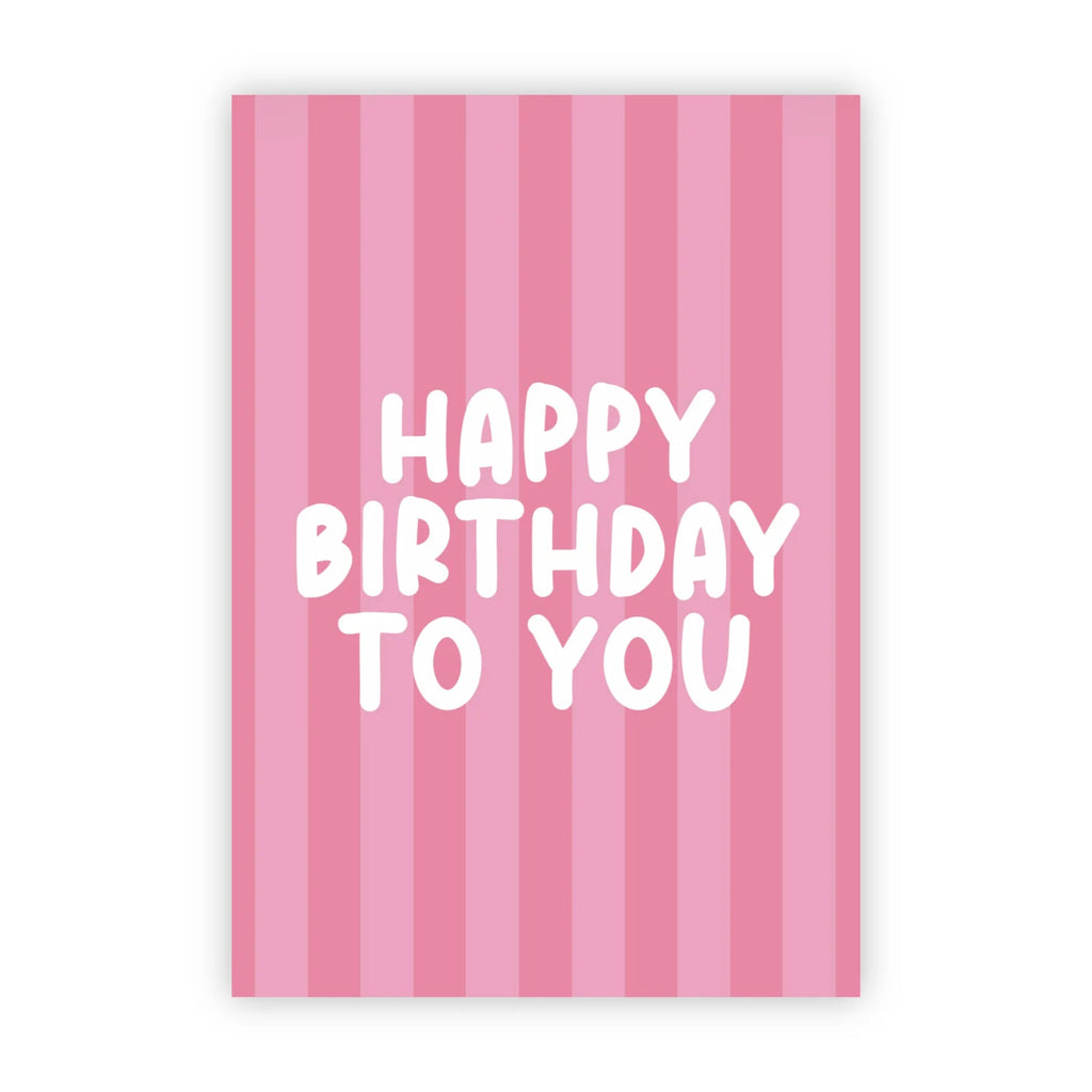 Wenskaart happy birthday to you dubbele kaart