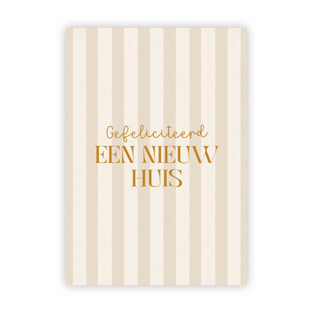 Wenskaart nieuw huis dubbele kaart