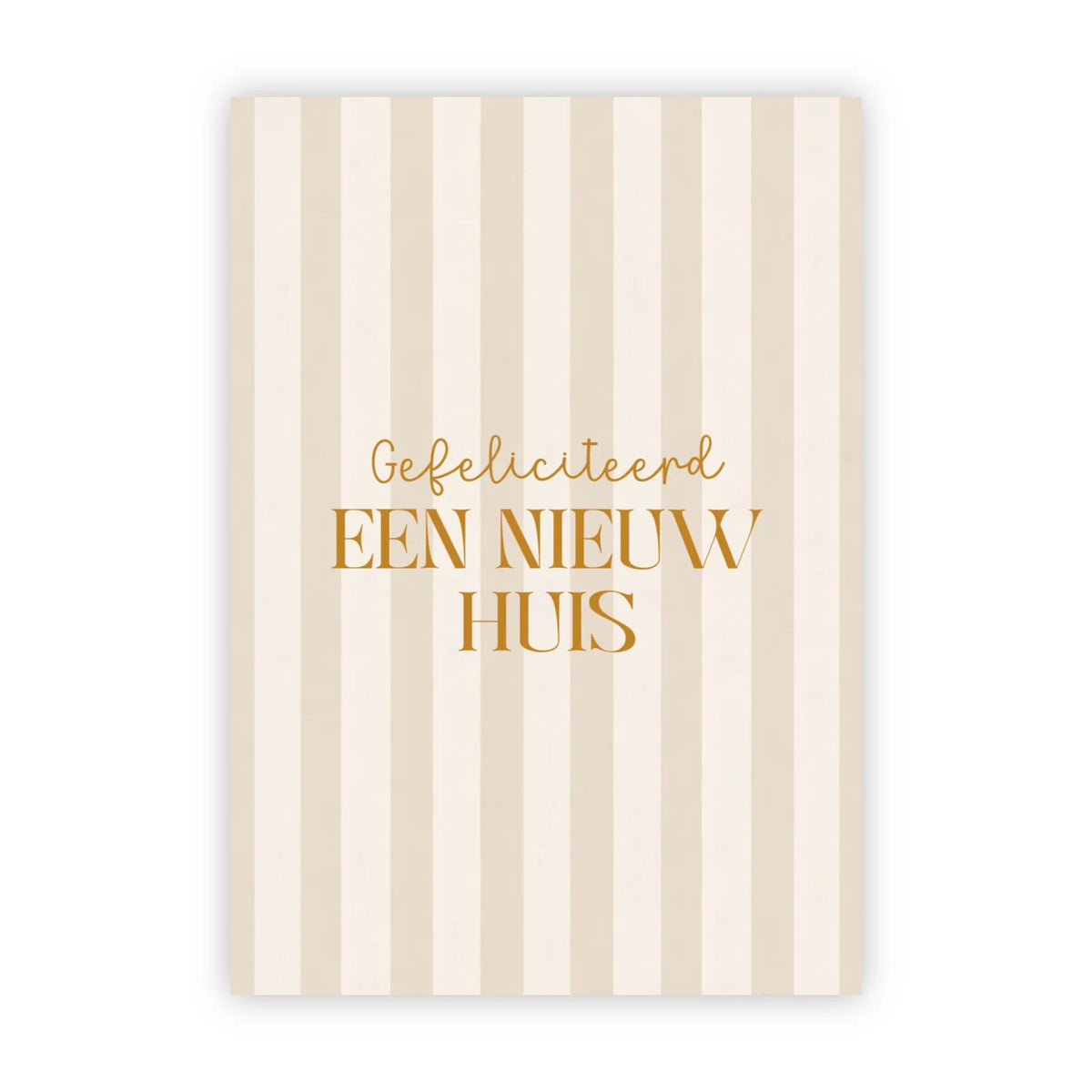 Wenskaart nieuw huis dubbele kaart